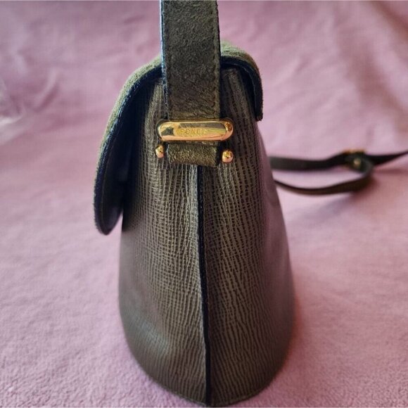 Fendi Green Leather and Suede Crossbody Bag - Picture 16 of 16